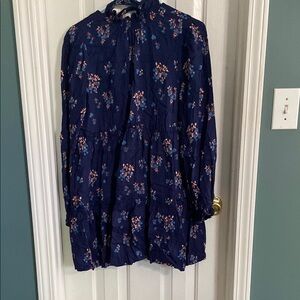 Free People size S Petit Four smocked mini dress